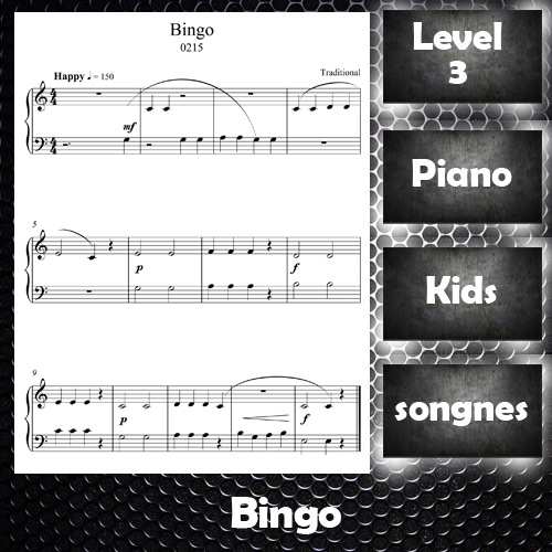 Thumb Nail Bingo Children Piano Song